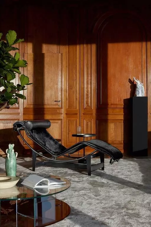 Sessel Cassina LC4 Chaise longue à reglage continu - Noire