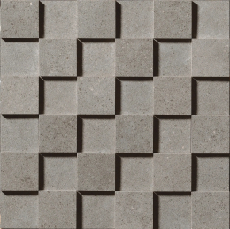 Cercom Square Mos.Cube 3D Grey In  30X30 1065094