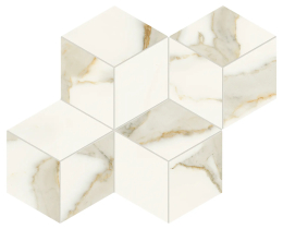 Marca Corona Scultorea Calacatta Oro Tessere Rombo Reflex J562