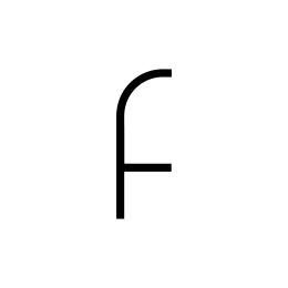 Lampa ścienna Artemide  1202f00A Alphabet of Light - Lowercase - Letter f