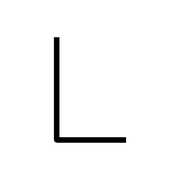 Wandlampe Artemide 1201L00A Alphabet of Light - Uppercase - Letter L