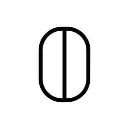 Wandlampe Artemide 1201§00A Alphabet of Light - Uppercase - Letter Ø