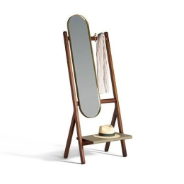 Ren - Standing mirror with hangers Poltrona Frau