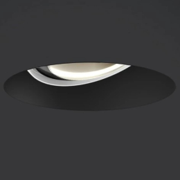 Più piano in pure - Deckenlampe glänzend schwarze lens und mattschwarze Röhre