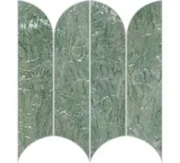 Ragno Incanto Verde Antigua Glossy Mosaico Ventaglio  R9CG